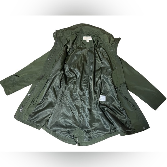 MICHAEL KORS WOMENS HOODED ANORAK JACKET SMALL DARK LODEN GREEN - Picture 7 of 17